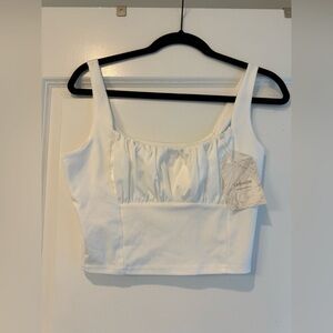 Amazon Bustier White Cropped Top